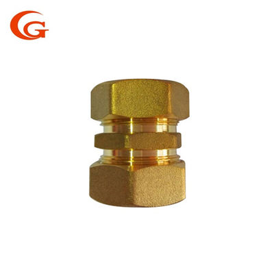 Encaixe dobro de bronze da compressão da virola, 3/8&quot; tipo conector da virola do OD