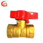 válvula de bola de bronze fêmea do gás de 1/2”, bronze da válvula de bola da união do CNC