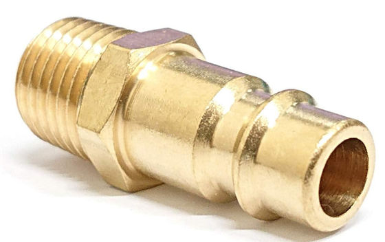 O estilo de V 1/4 de polegada NPT conecta rapidamente os encaixes do ar, tomada masculina de bronze contínua