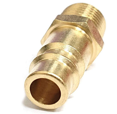 O estilo de V 1/4 de polegada NPT conecta rapidamente os encaixes do ar, tomada masculina de bronze contínua