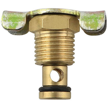 1/4" encaixe de mangueira de bronze do ar, válvula de purgação masculina do compressor de ar do NPT com punho
